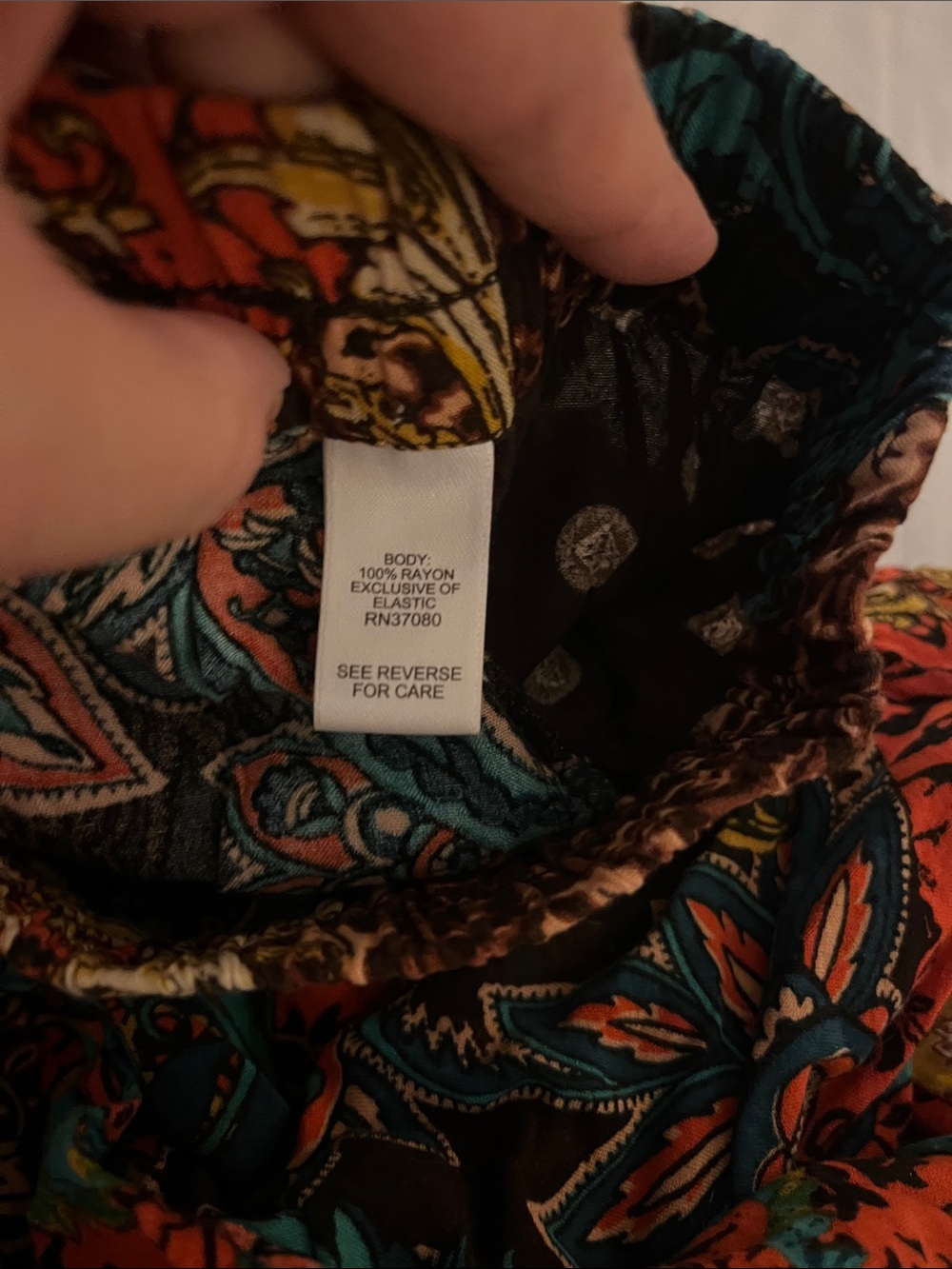 Cato Multicolor Patchwork Maxi Skirt - Teal, Orange, Mustard & Brown - Picture 4 of 4
